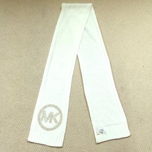 Michael Kors Vanilla/Gold Knit Scarf